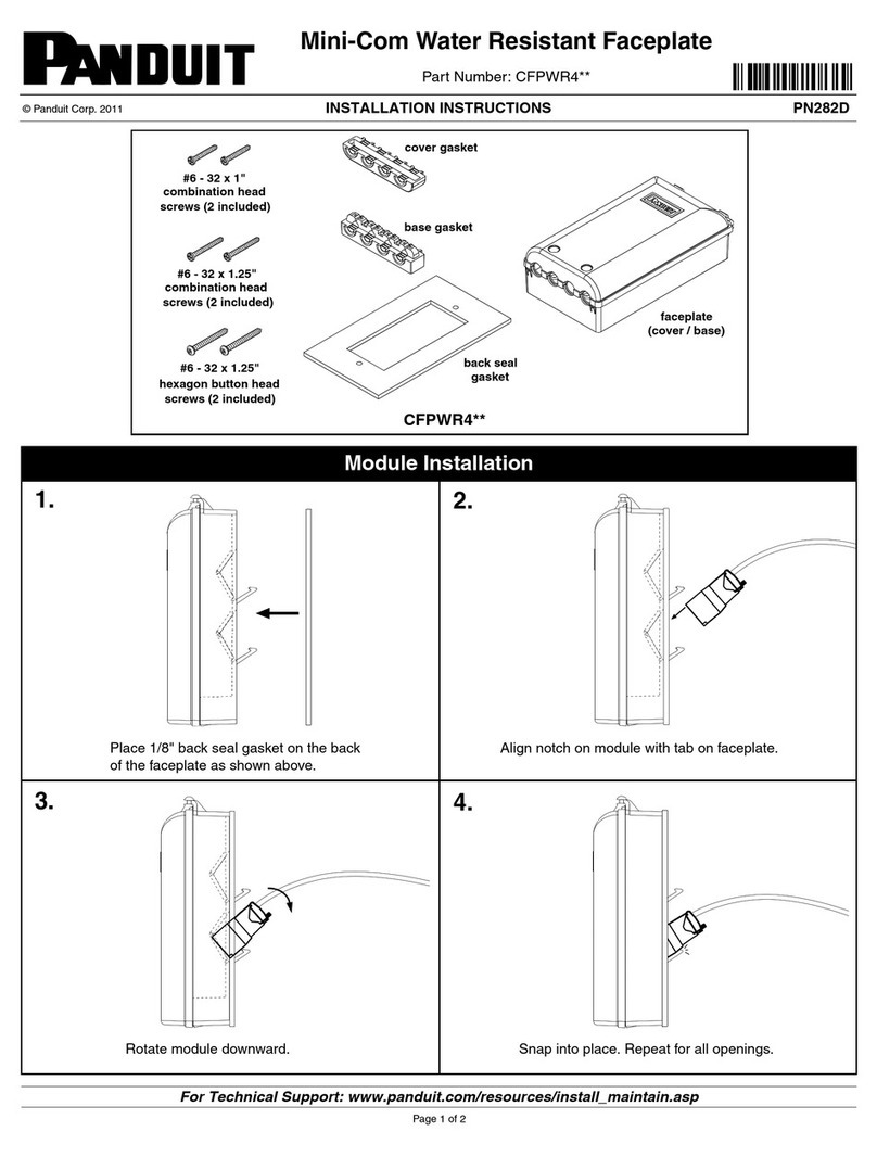 Panduit CFPWR4 Series installation instructions