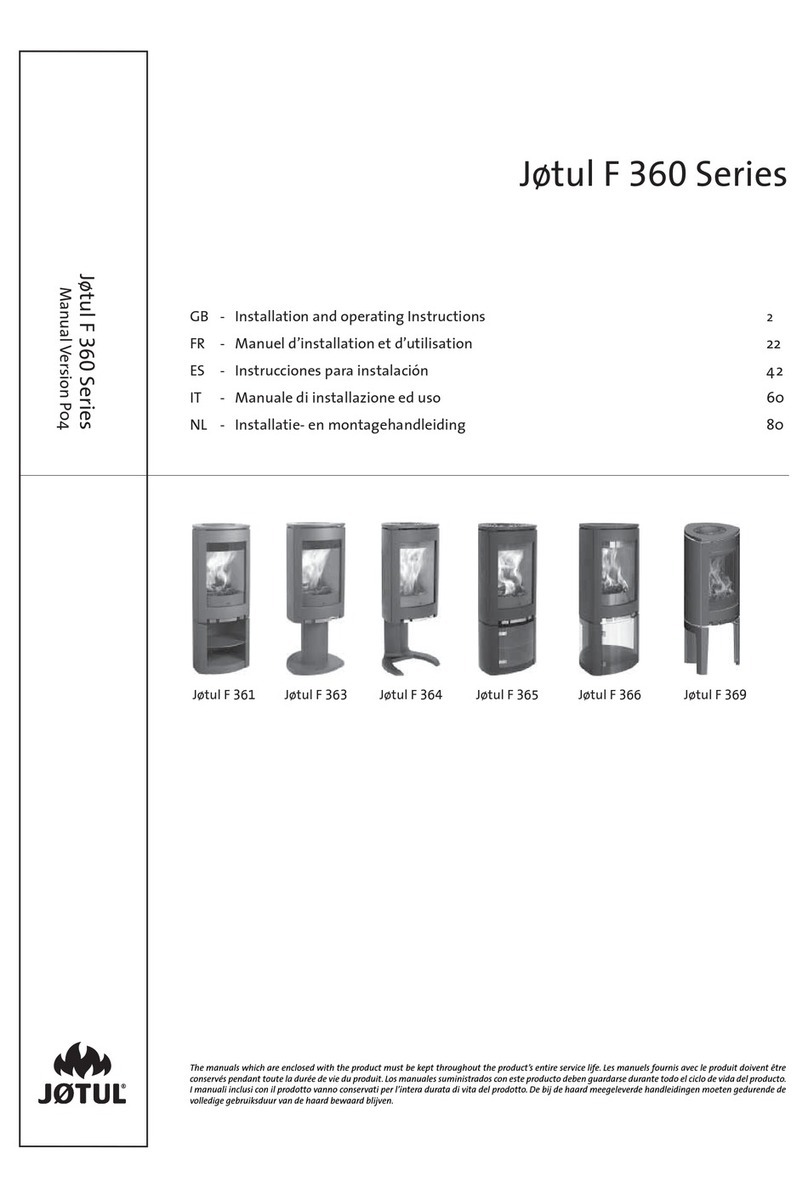 Jøtul F 360 Series User manual Jøtul F 360 Series User manual