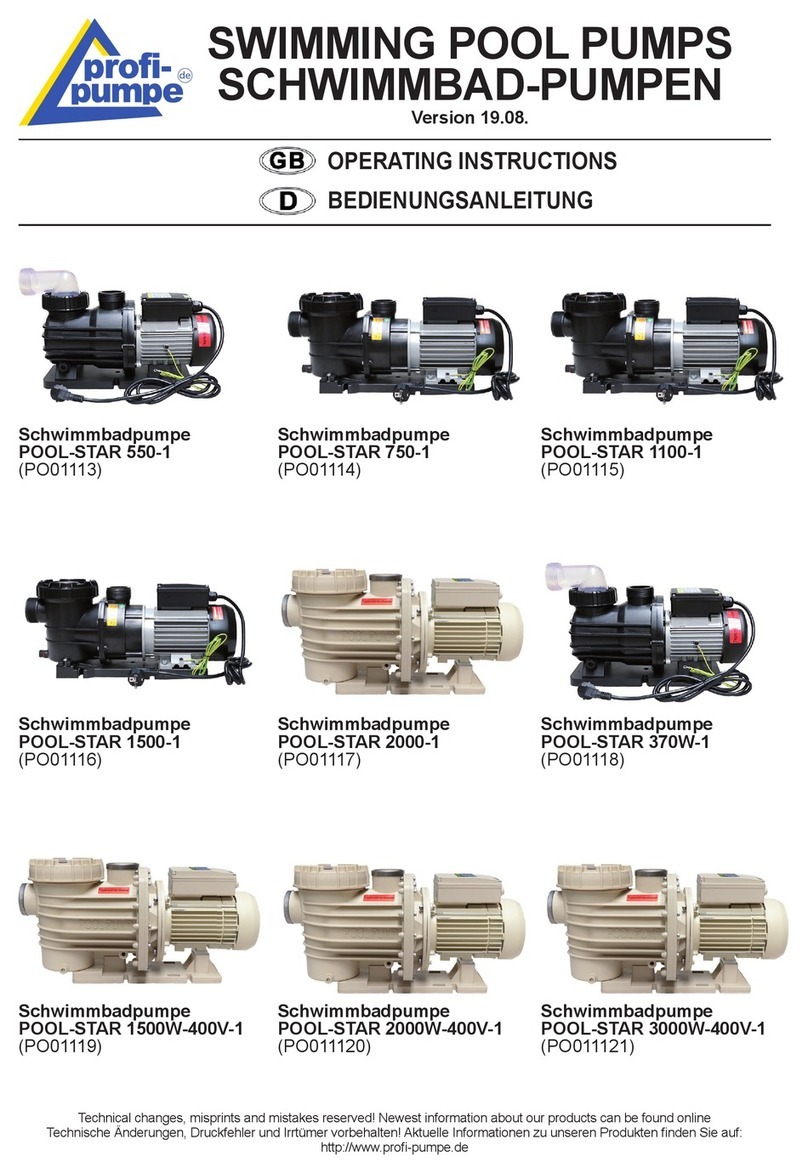 Profi-pumpe Pool-Star 1100-1 operating instructions