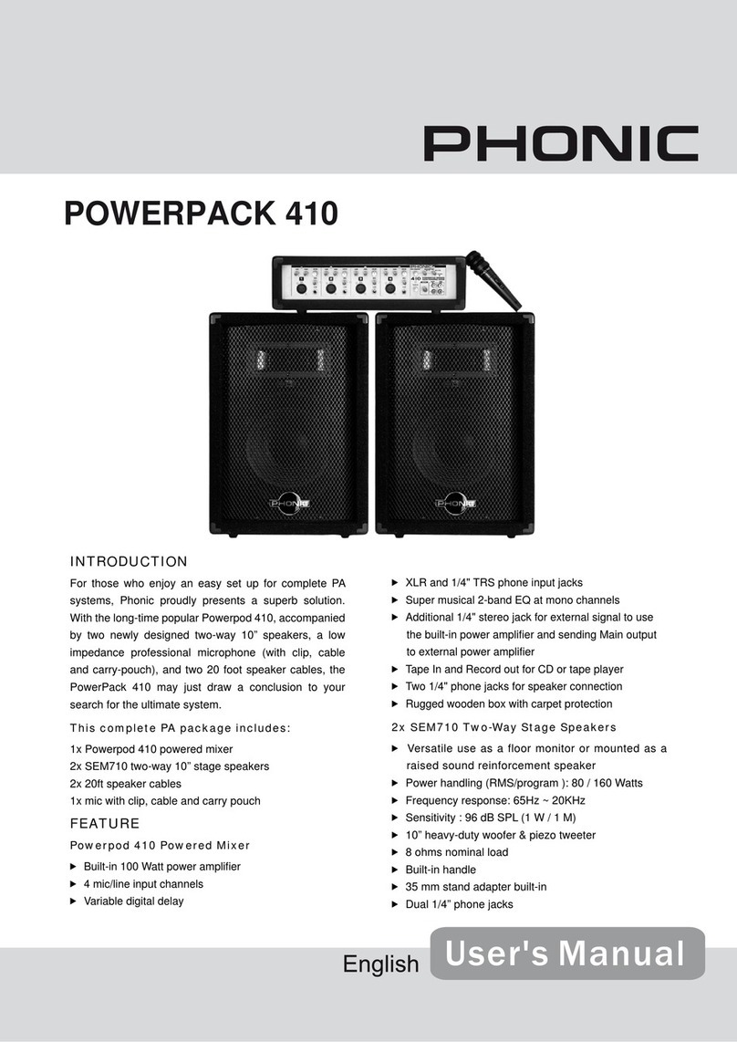 Phonic POWERPACK 410 User manual