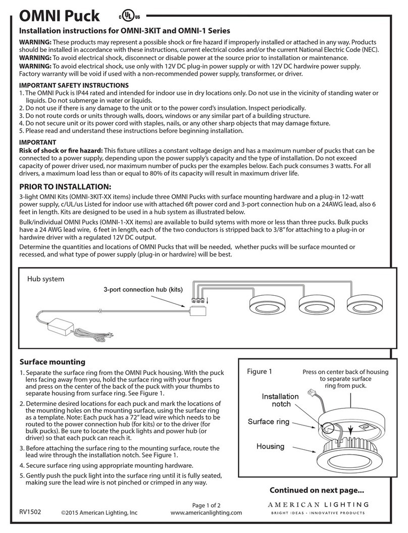American Lighting OMNI Puck installation instructions