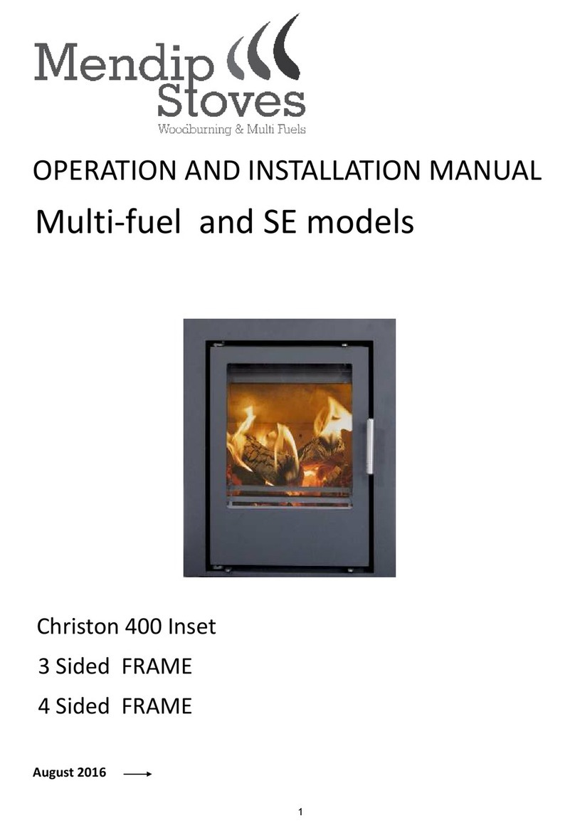 Mendip Stoves Christon 400 Series Operation and installation manual