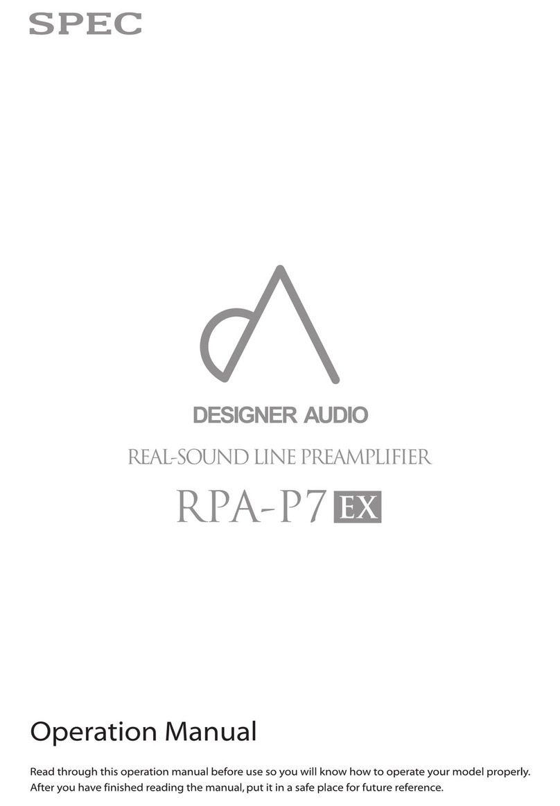 SPEC Designer Audio RPA-P7 Ex Operation manual