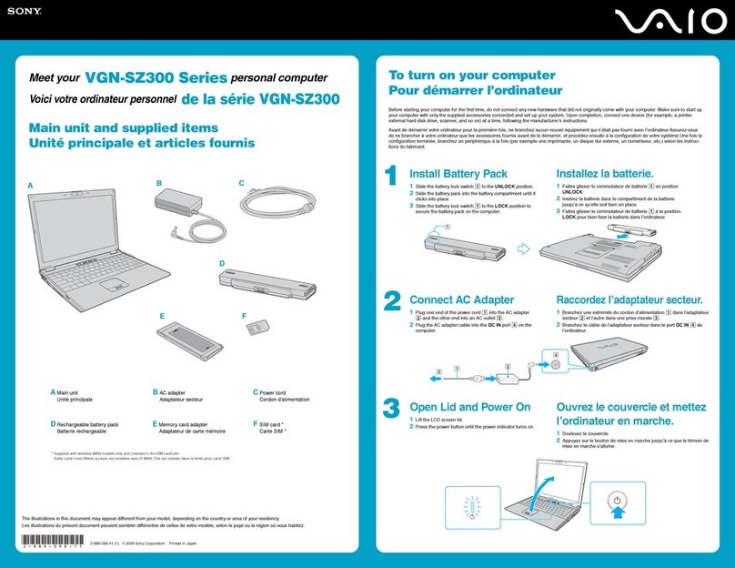 Sony VAIO VGN-SZ300 Series User manual