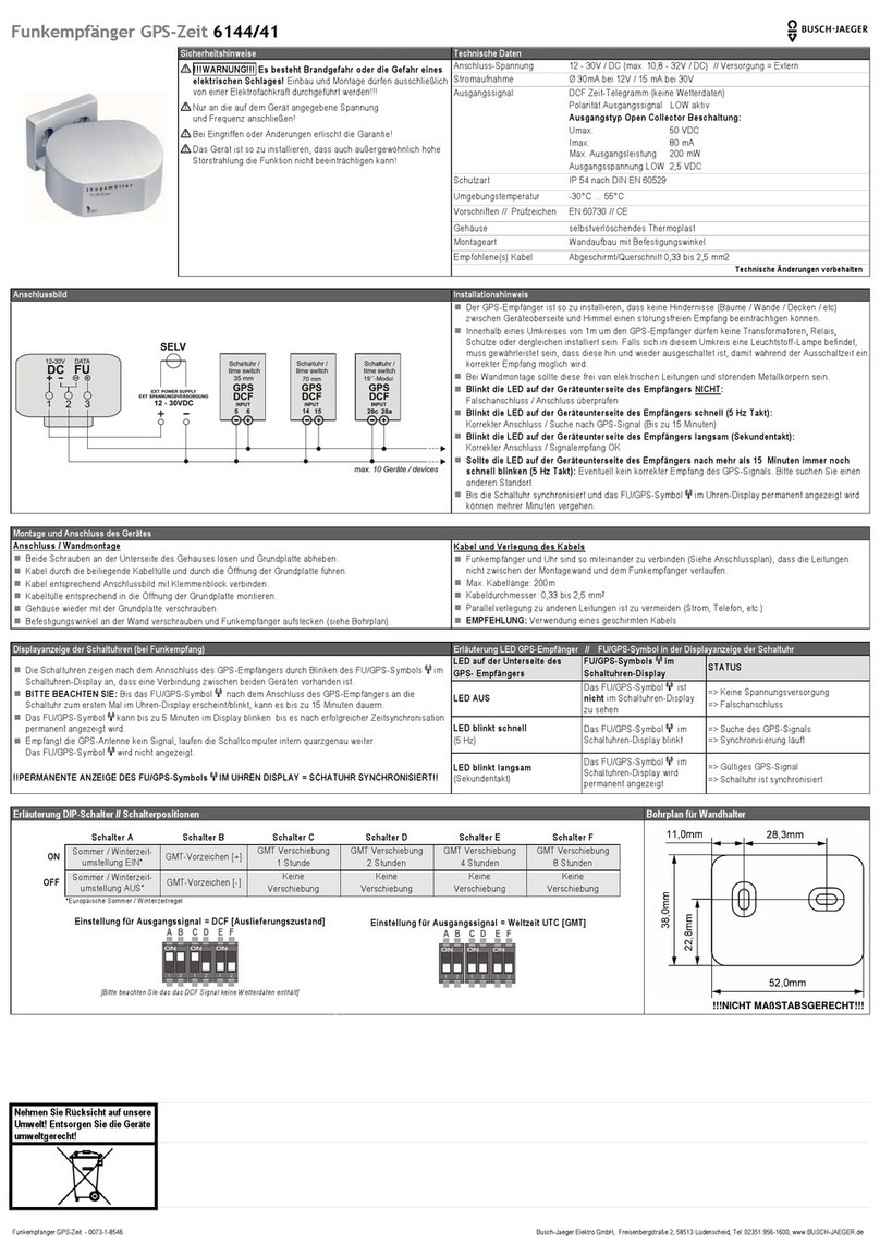 Busch-Jaeger 6144/41 quick start guide