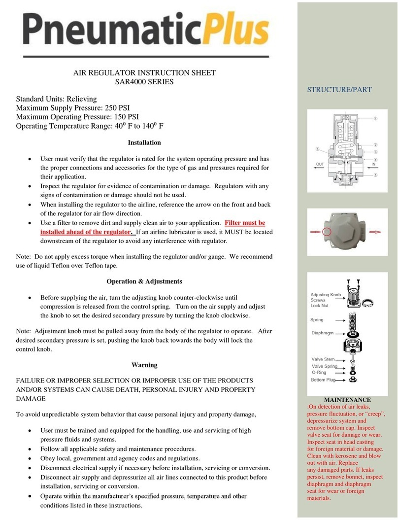PneumaticPlus SAR4000 Series instruction sheet