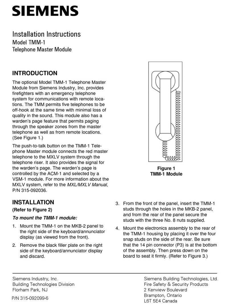 Siemens TMM-1 User manual