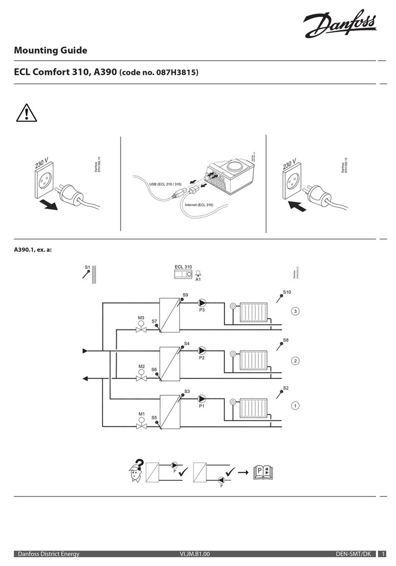 Danfoss ECL Comfort 310 Installation instructions manual