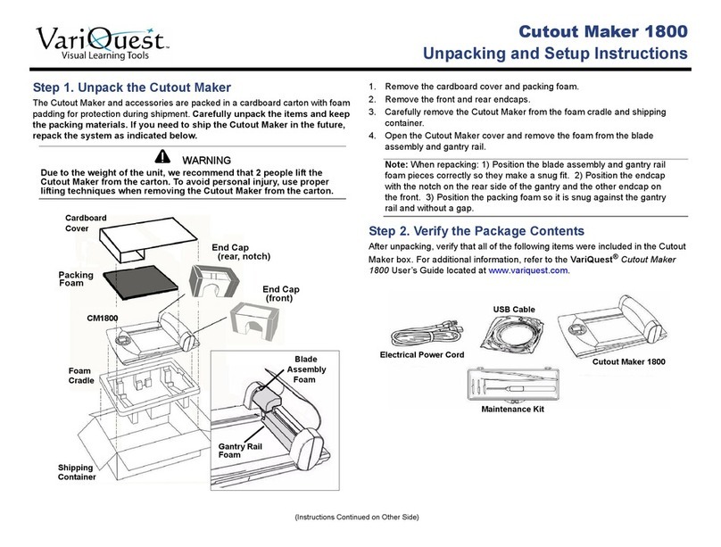 Variquest Cutout Maker 1800 Manual