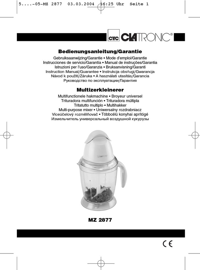 Clatronic MZ 2877 Instruction manual & guarantee