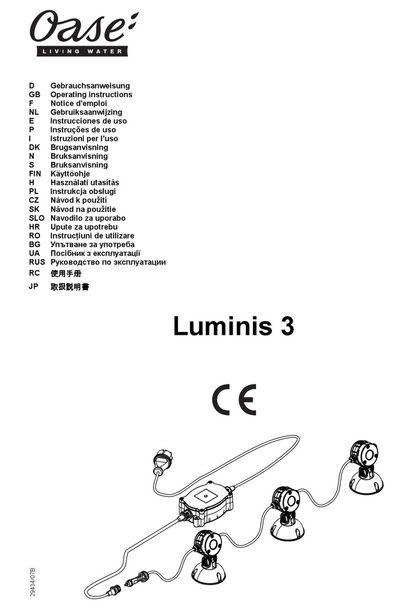 Oase Luminis 3 operating instructions