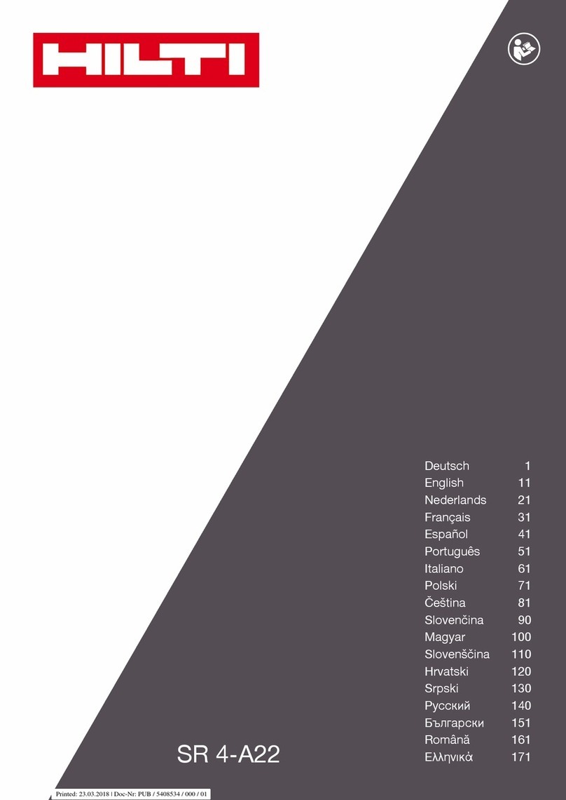 Hilti SR 4-A22 User manual