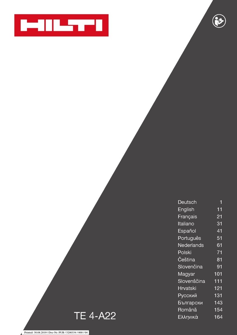 Hilti TE 4-A22 User manual