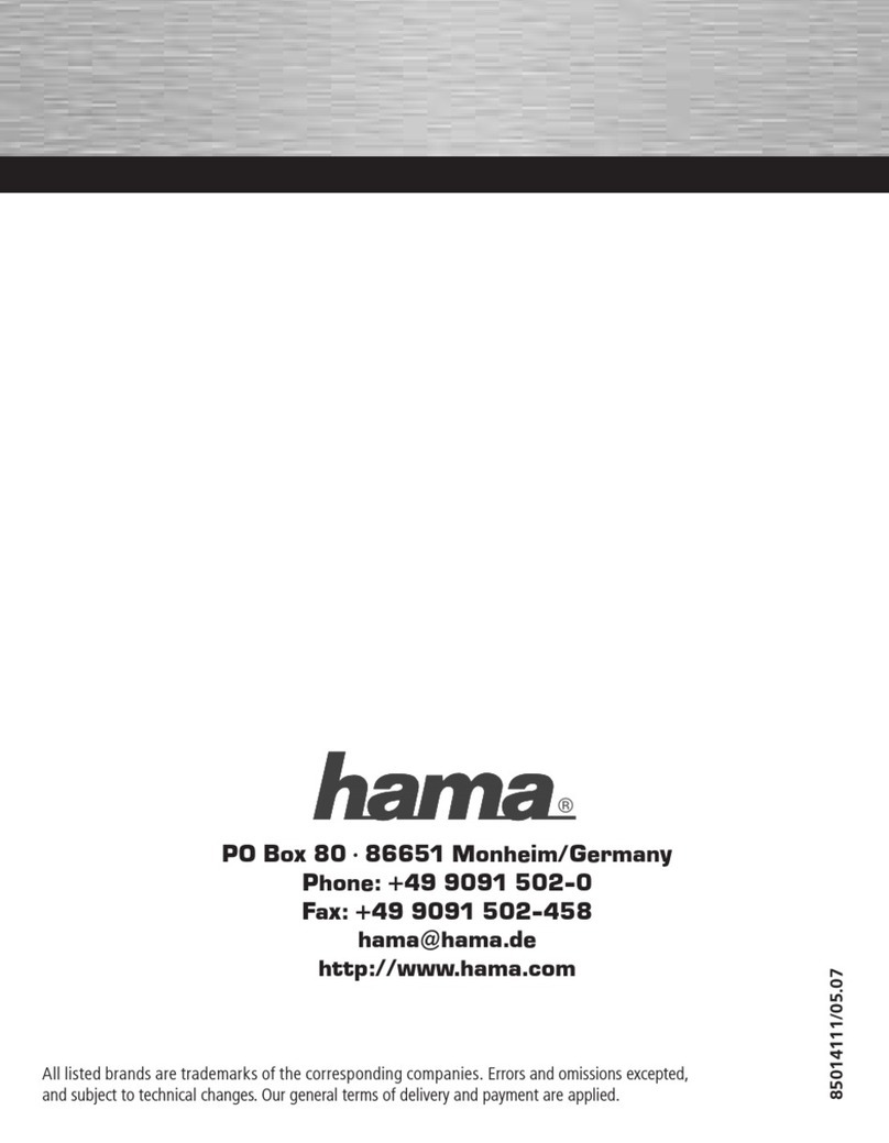 Hama RTR-10 Operating	 instruction