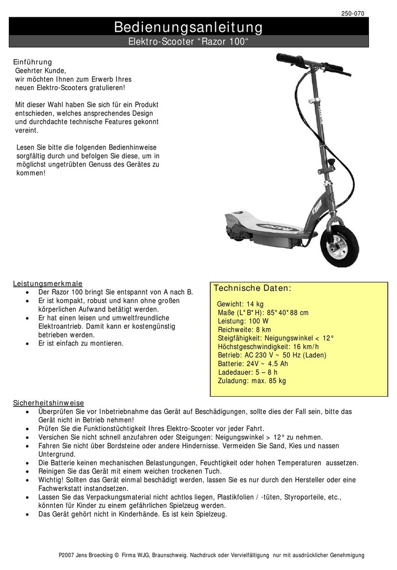 Razor 100 User manual Razor 100 User manual