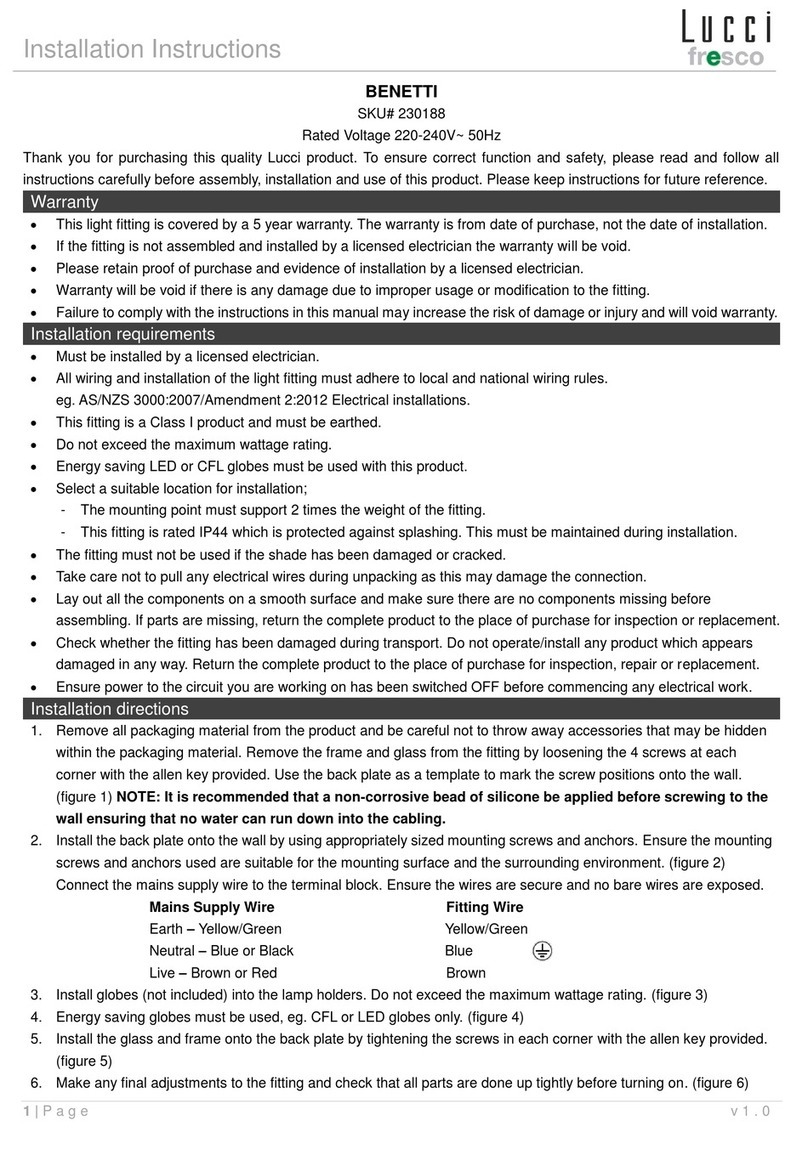 LUCCI Fresco Benetti installation instructions