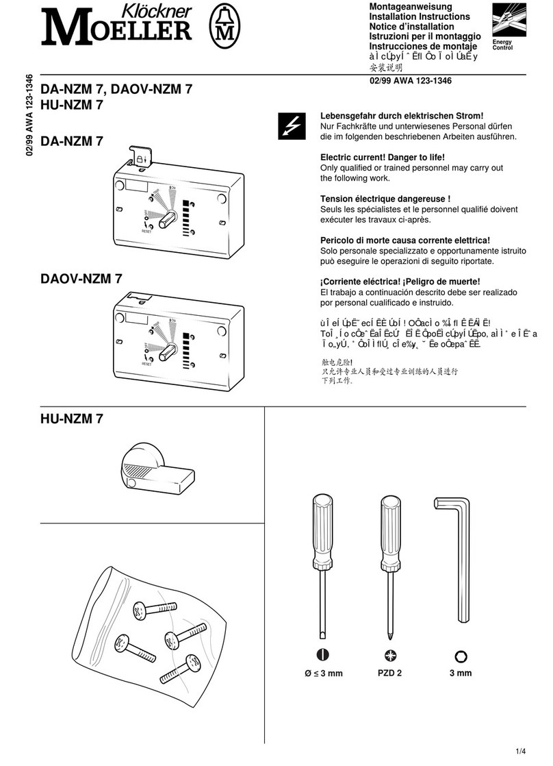 Klockner Moeller DA-NZM 7 installation instructions