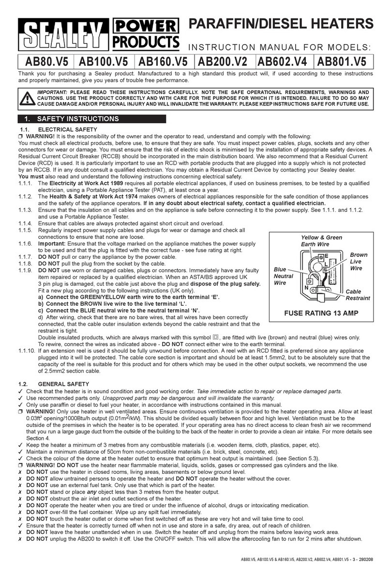Sealey AB Series User manual