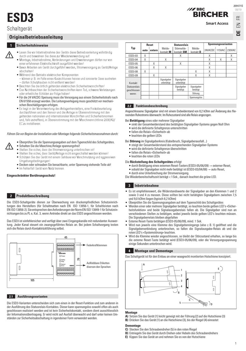 Bircher ESD3 Translation of the original instructions Bircher ESD3 Translation of the original instructions