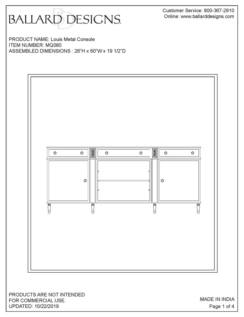 Ballard Designs Louis MQ080 User manual Ballard Designs Louis MQ080 User manual