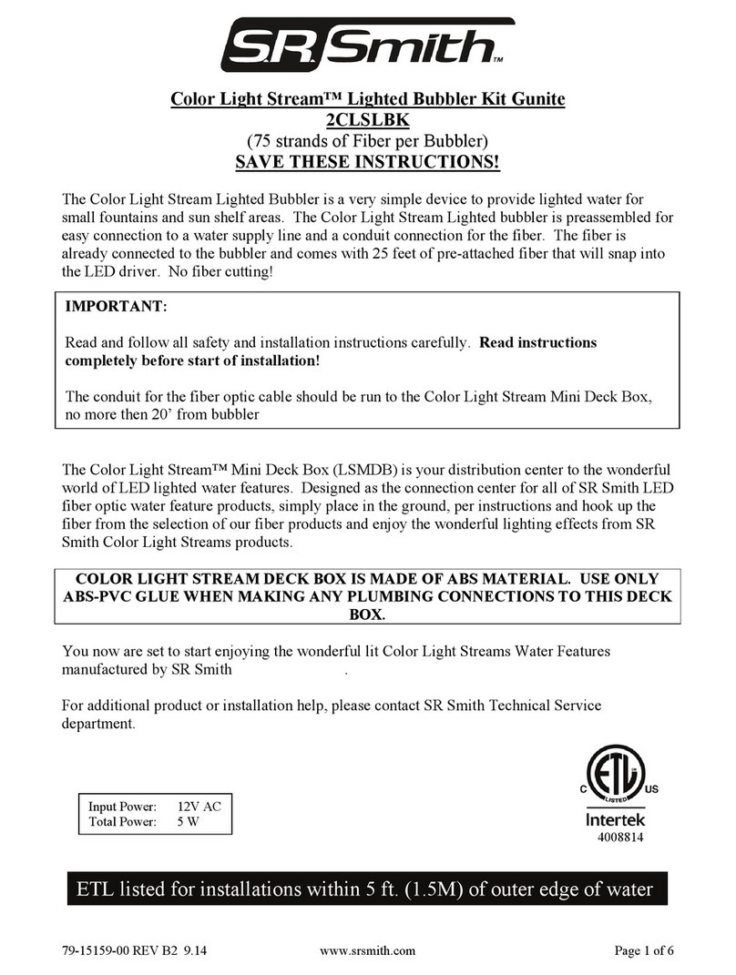 S.R.Smith Color Light Stream 2CLSLBK instructions