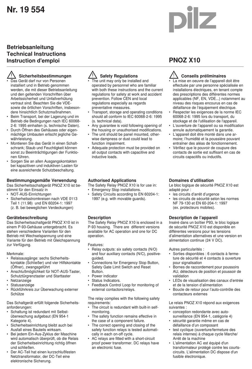 Pilz PNOZ X10 Owner's manual
