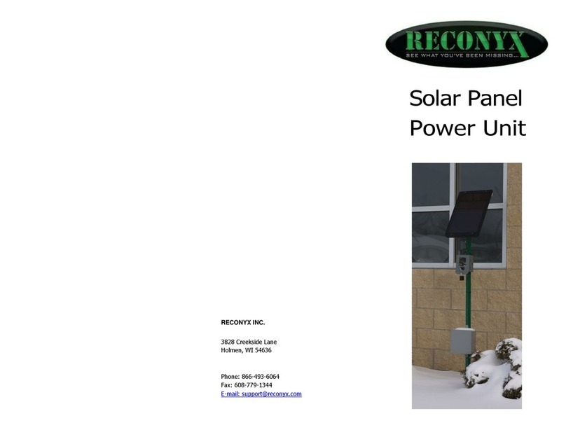 Reconyx Solar Panel Power Unit User manual