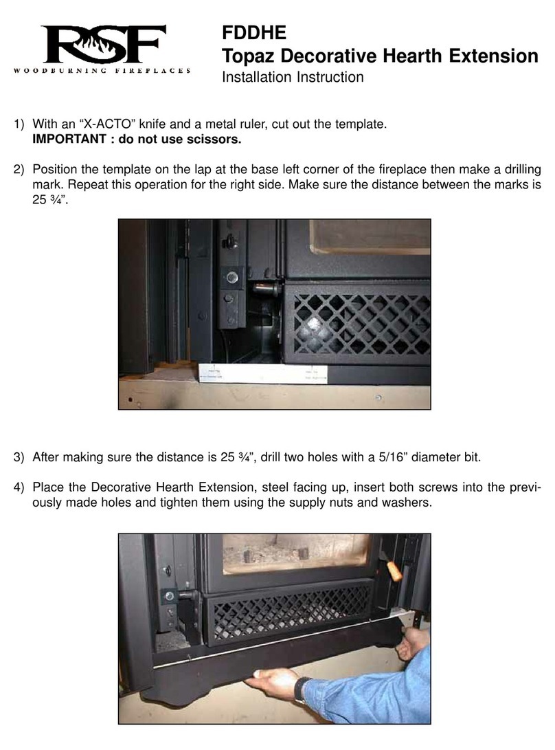 RSF Woodburning Fireplaces FDDHE Installation instruction RSF Woodburning Fireplaces FDDHE Installation instruction