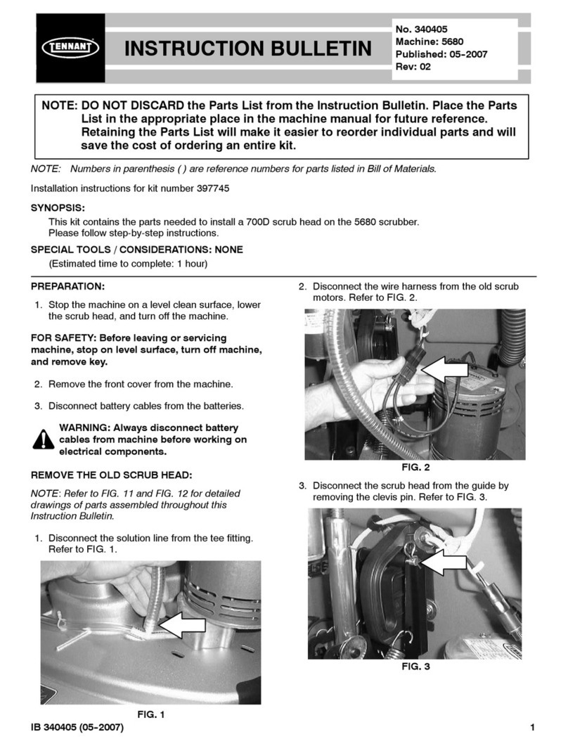 Tennant 5680 Instruction bulletin