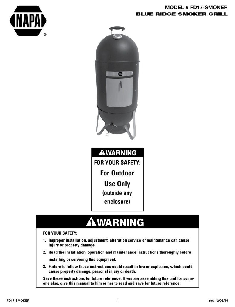 Napa FD17-SMOKER Operating manual & parts list