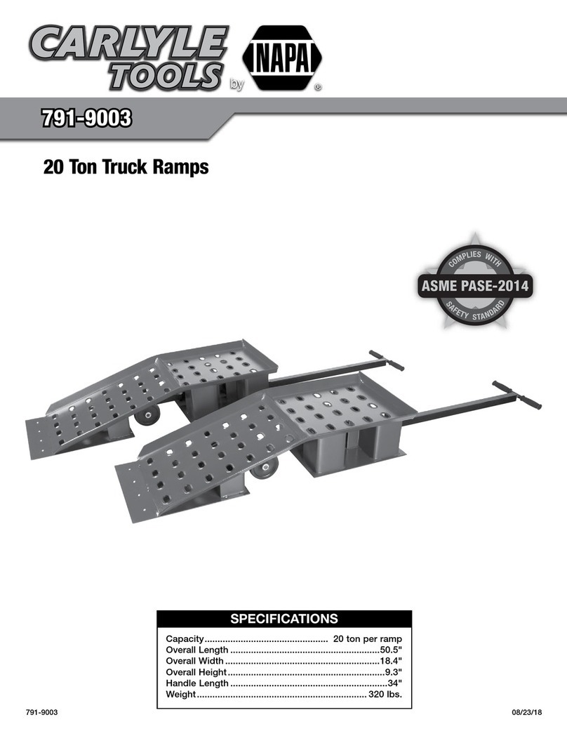 Napa Carlyle Tools 791-9003 operating manual
