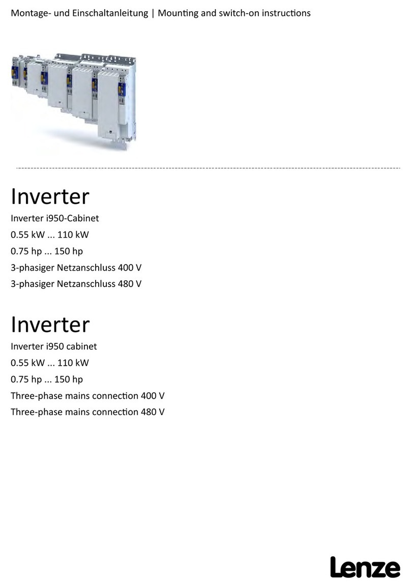 Lenze i950-Cabinet Mounting and switch-on instructions