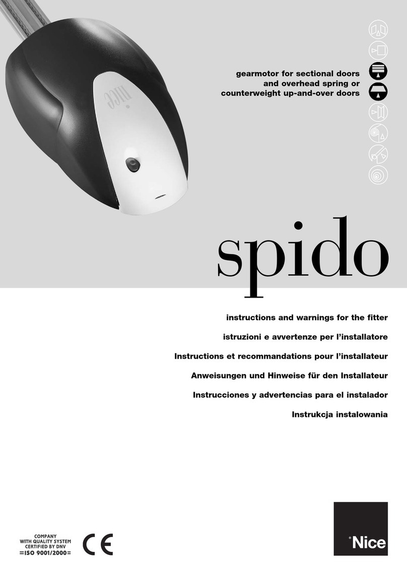Nice spido SP6000 Product manual