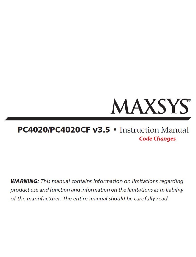 DSC MAXSYS PC4020 User manual DSC MAXSYS PC4020 User manual