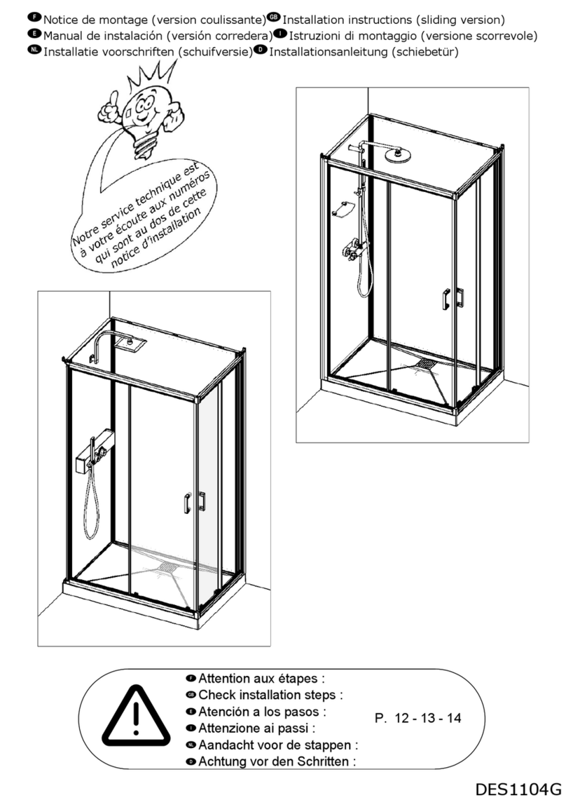 Kinedo EDEN 2 installation instructions