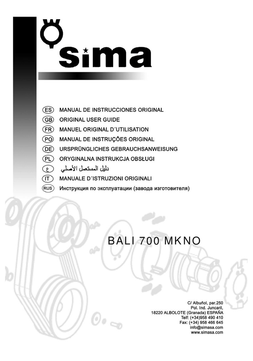Sima BALI 700 MKNO User manual