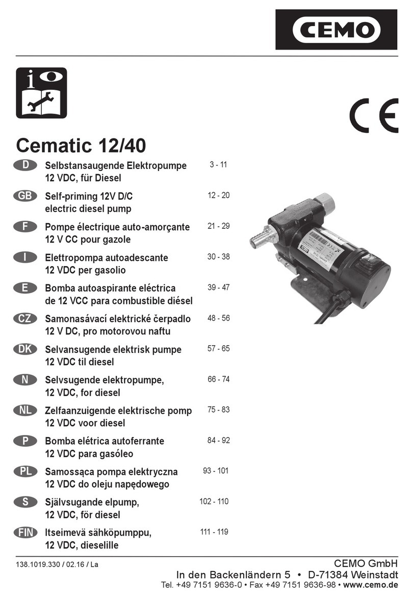 CEMO Cematic 12/40 operating instructions