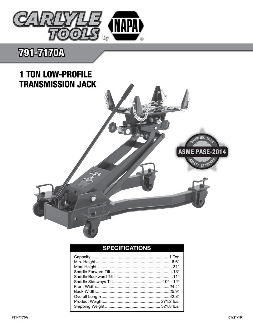Napa Carlyle Tools 791-7170A User manual