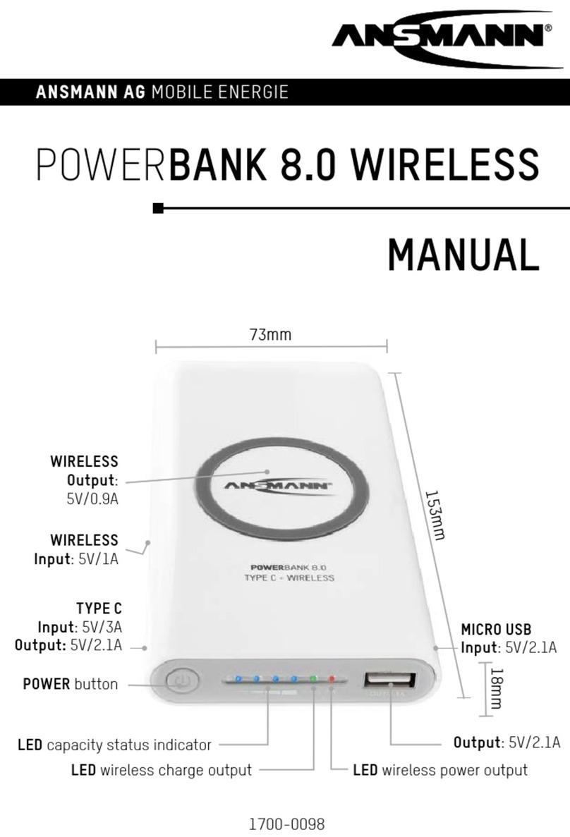 ANSMANN POWERBANK 8.0 WIRELESS User manual