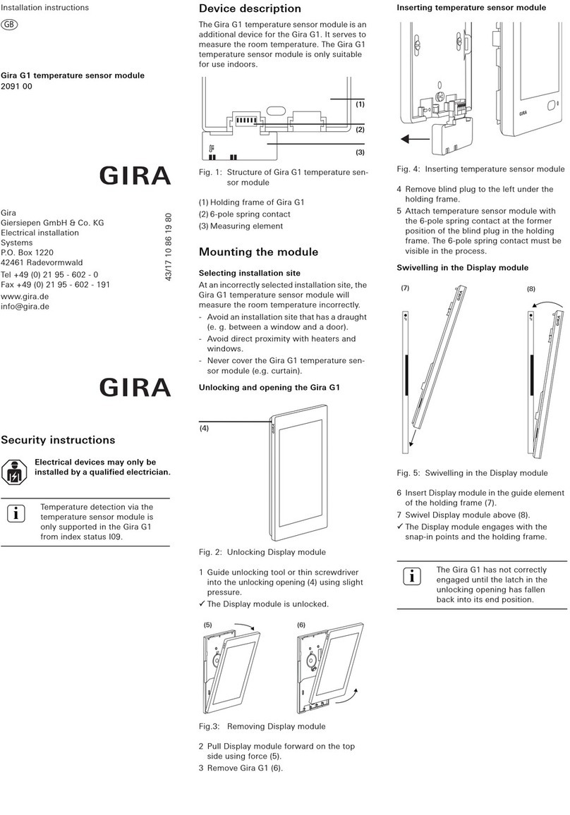Gira G1 installation instructions