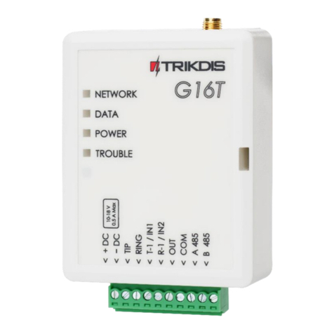 Trikdis G16T 3 Series User manual