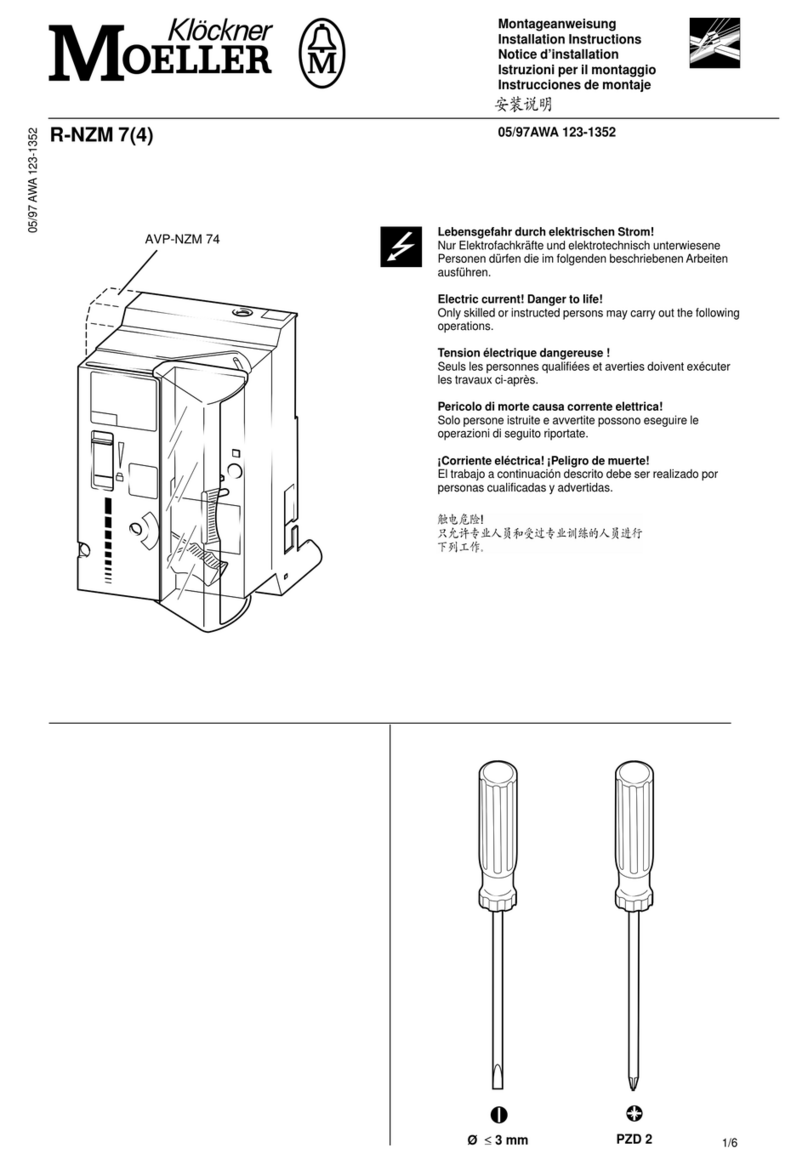 Klockner Moeller R-NZM 7(4) installation instructions