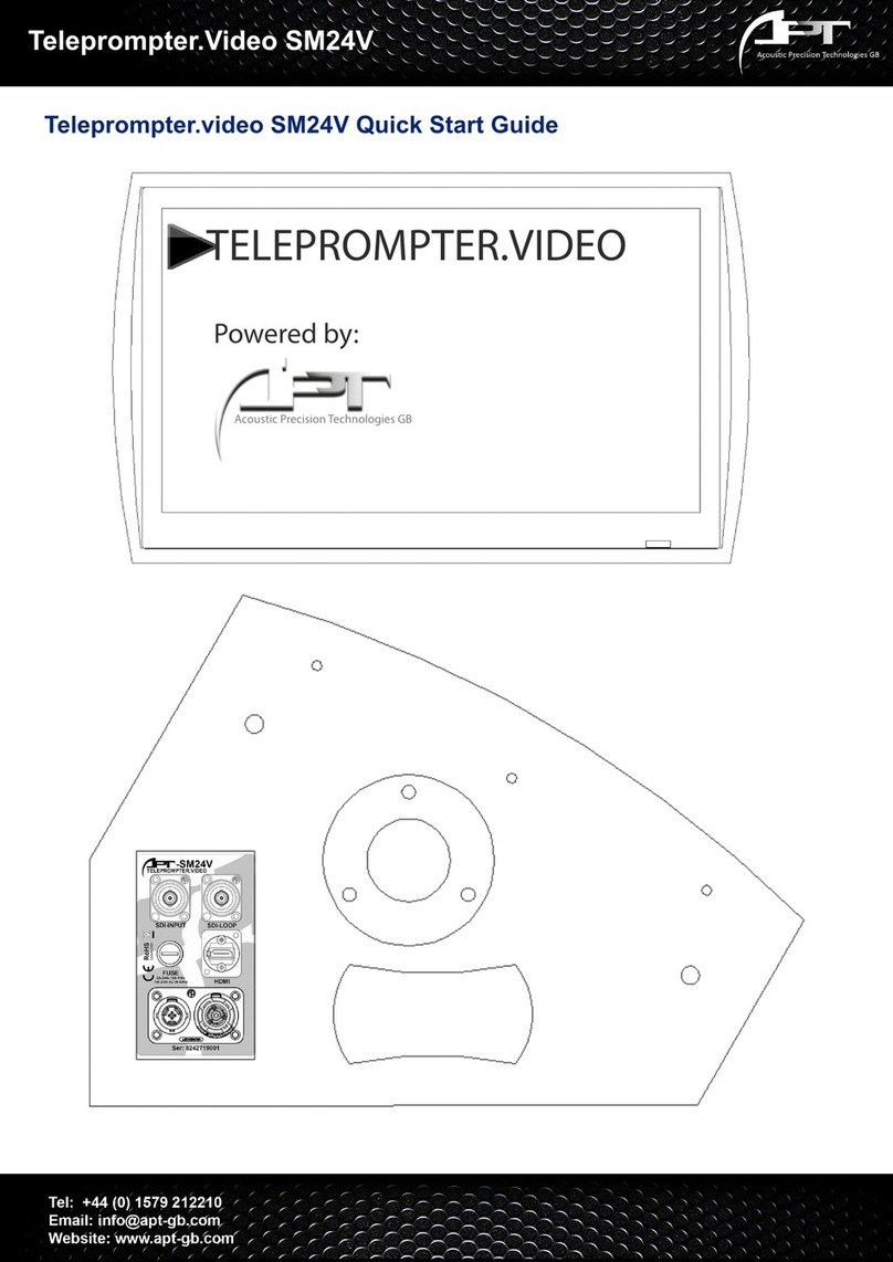 APT Teleprompter.Video SM24V User manual