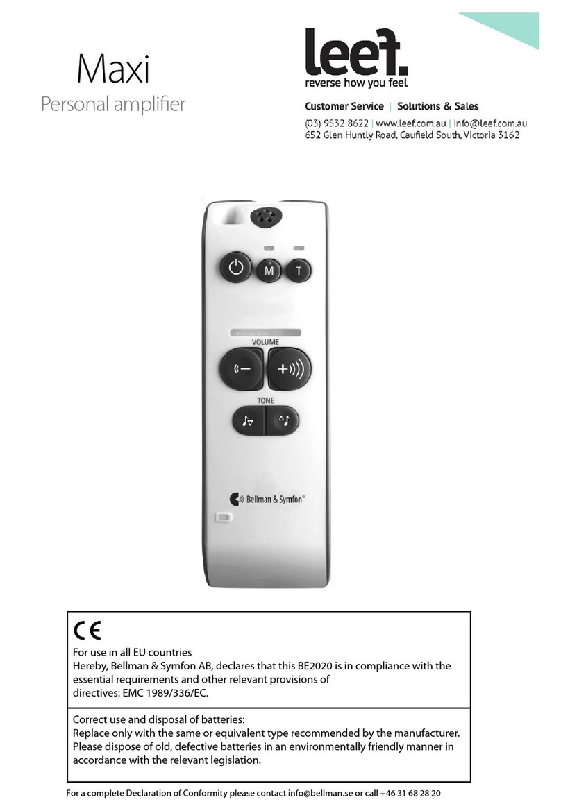 Bellman Audio Maxi BE2020 user manual