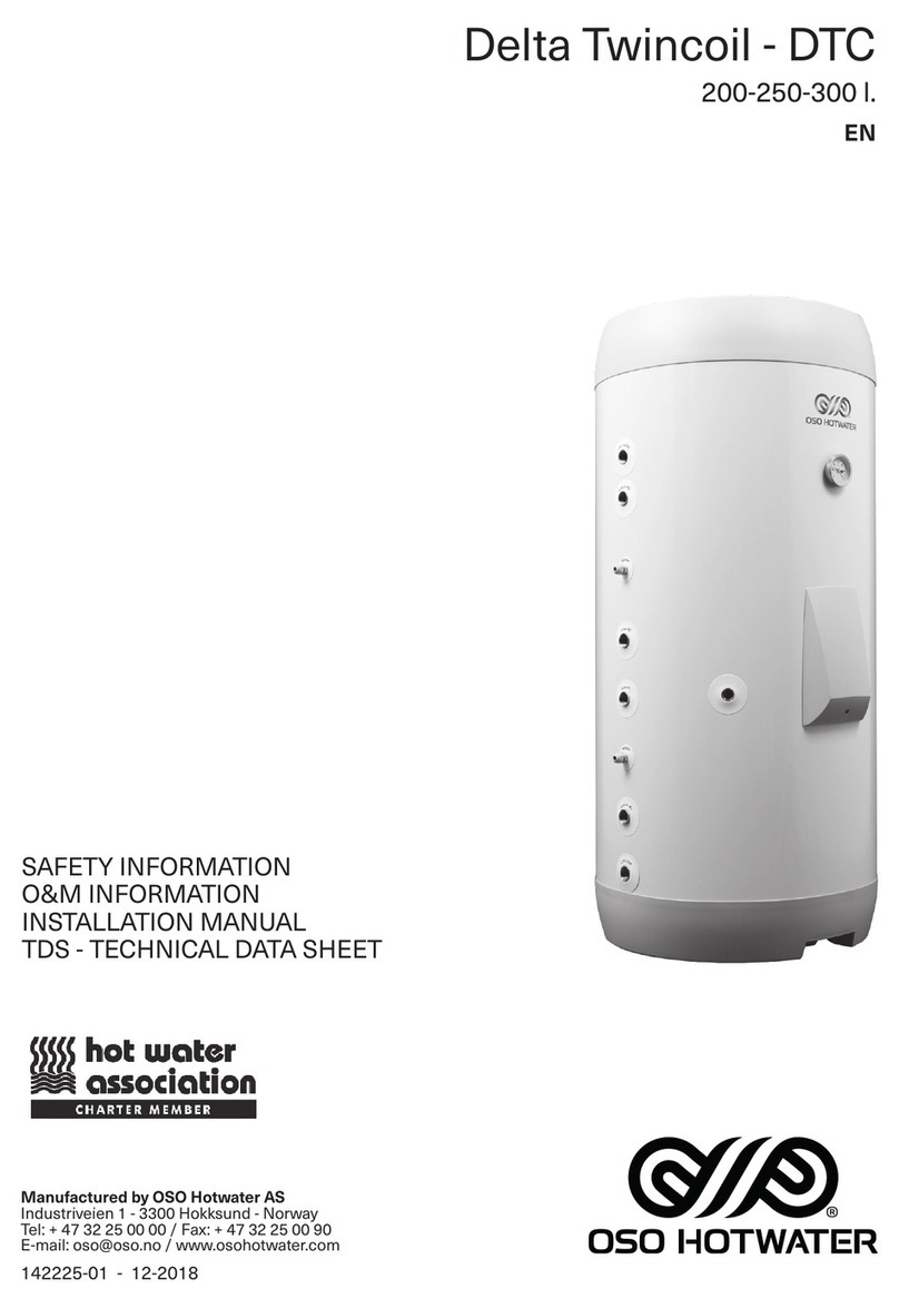 OSO HOTWATER Delta Twincoil DTC 200 user manual OSO HOTWATER Delta Twincoil DTC 200 user manual