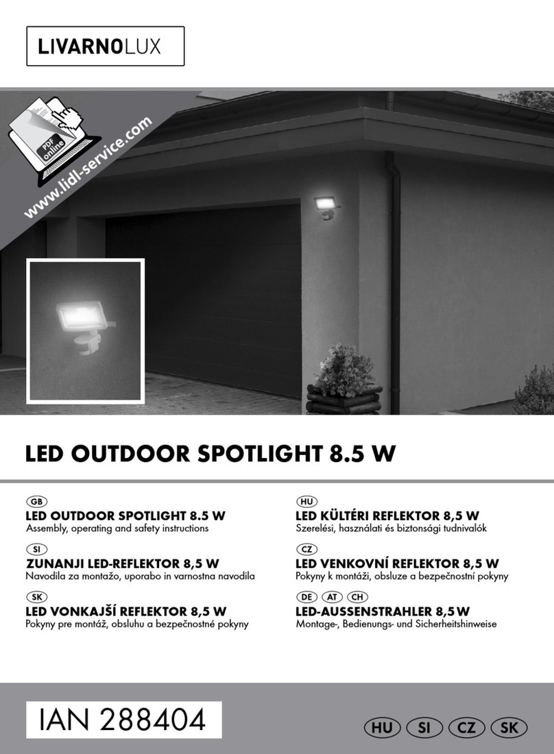 LIVARNO LUX HG03444A Assembly, operating and safety instructions