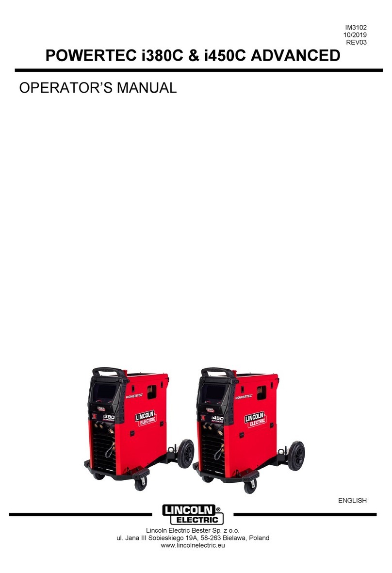 Lincoln Electric POWERTEC i380C ADVANCED Operator's manual