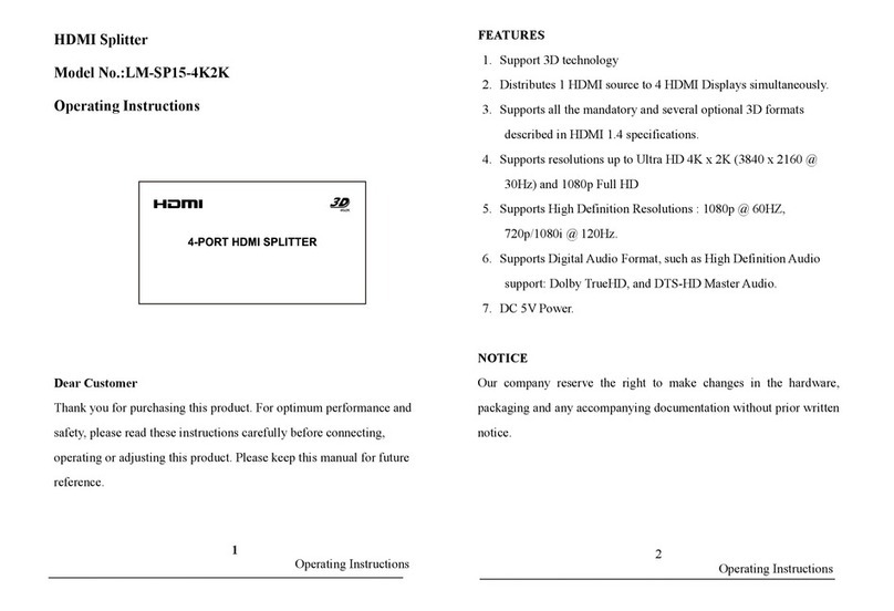 LINK-MI LM-SP15-4K2K User manual