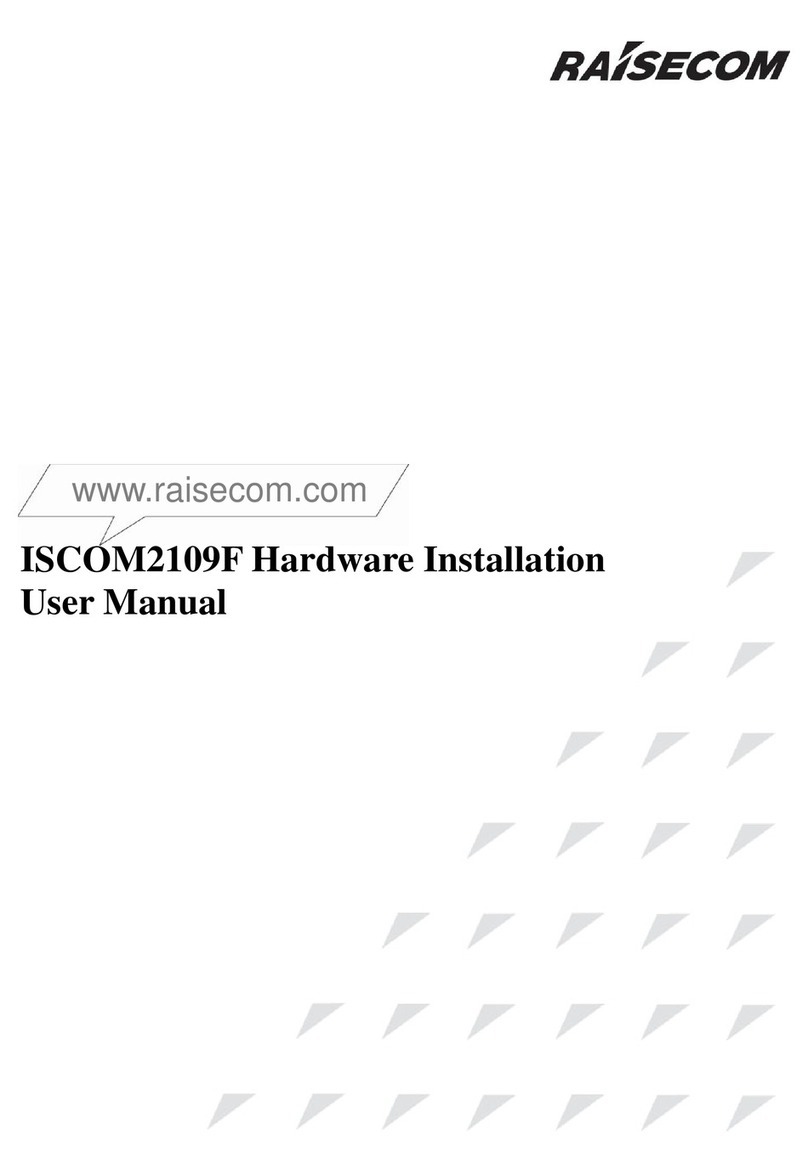 Raisecom ISCOM2109F User manual