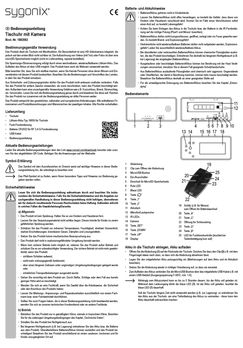 Sygonix 1882082 operating instructions
